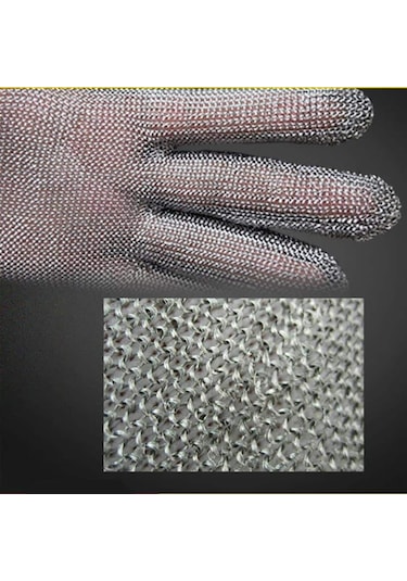 Kesilmez Çelik Eldiven Paslanmaz Metal Çelik Tel Hasır Örgü Kesim (432049678)