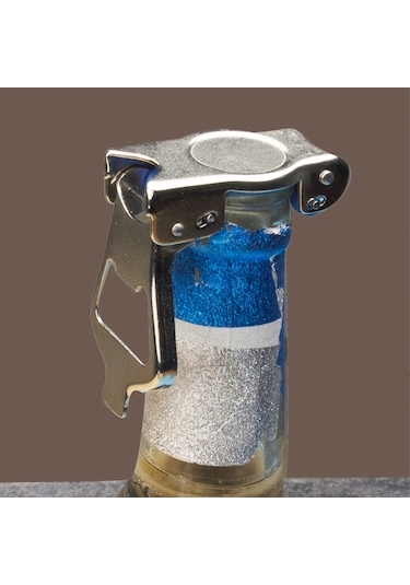 Suntek Katlanır Şişe Açacağı Yüksek Sertlik Su Şişesi Gümüş