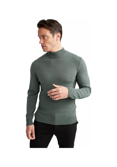 Sergio Tex Boğazı Olmayan Sıcak Kazak 51340927 Koyu Zeytin Yeşili