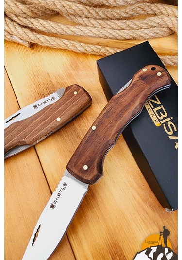 Ceviz Sap Kamp Çakısı Outdoor Piknik Çakısı Bahçe Çakısı Çkx-726 Kahverengi