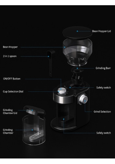 Vosco KD-835B 150 W Dozaj Ayarlı Kahve Değirmeni