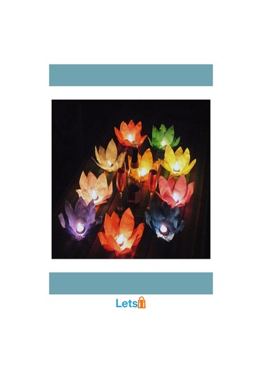 Nilüfer Su Çiçeği Su Feneri T Light Mumlu Dekoratif 1 Adet