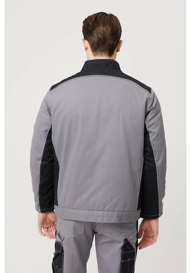 Allium Gabardin Mont Soğuk Havalarda Yüksek Koruma Gri-siyah