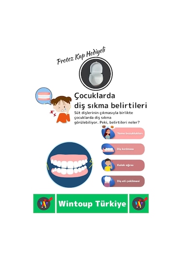 Diş Çene Sıkma Gıcırdatma Bruksizm Önleyici Gece Plağı Koruyucu Uyku Aparatı Protez Kaplı 4 Adet
