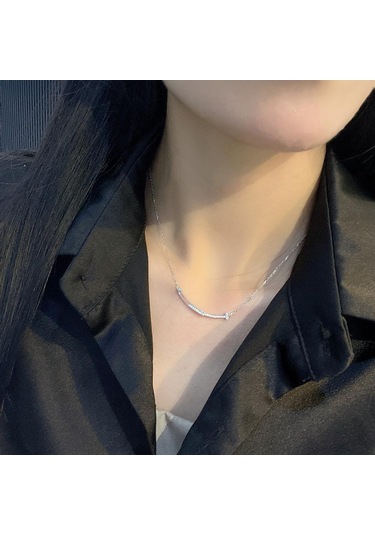 Tancise Kadın Kolye Kolye Klasik 925 Ayar Gümüş Zirkon Moda Hediye Altın