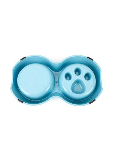 Cbtx Slow Food Şok Önleyici Paslanmaz Çelik Çift Kase Kedi Mama Kasesi