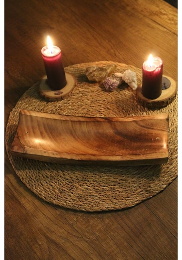 Dikdörtgen Ahşap Geniş Kayık Özel Tütsülük