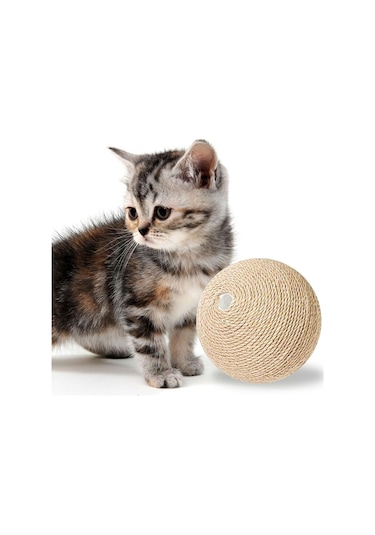 Magideal Suntek Sisal Kedi Yakalama Topu Tırmalama Tahtası 16 CM
