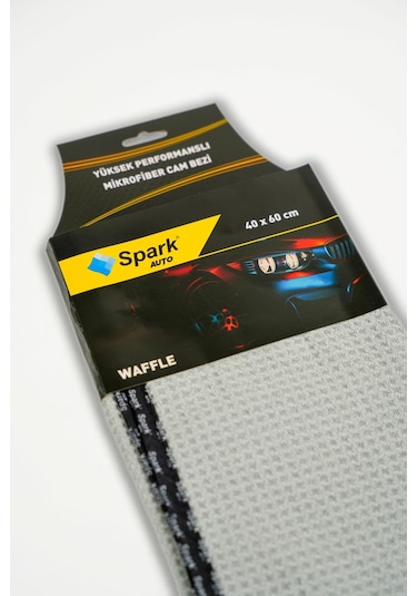 9 Adet Spark 5340 Waffle Mikrofiber Oto Cam Bezi Ve Genel Temizlik Bezi 40x60 Cm.