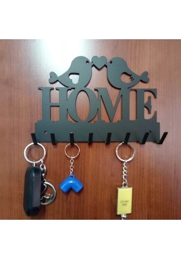 Lazer Anahtar Askısı Home Mat Siyah Mat Siyah