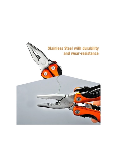 Tools Çok Amaçlı Pense Paslanmaz Çelik Katlanır Bıçak Kamp Açacak & Tirbuşon 001