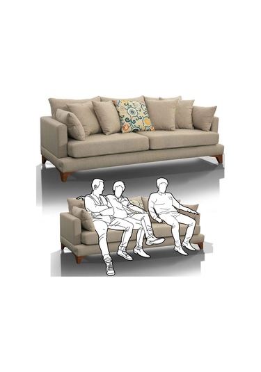 Seray Serrari 3Lütek Kişilik Yataklı Kanepe Seray'Dan