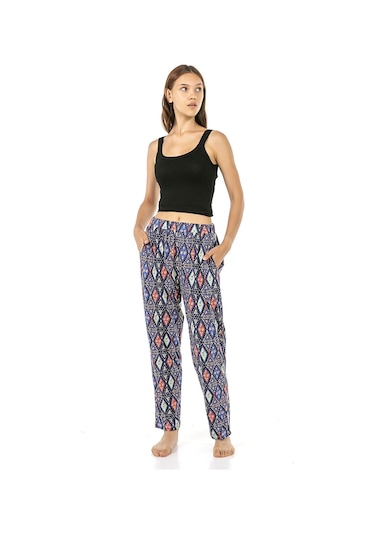 Vishenka Modal Büyük Beden Kadın Penye Pijama Altı Çok Renkli