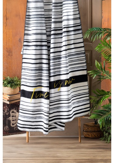 Sarev Bazaar Otis Siyah Çift Kişilik Battaniye Siyah