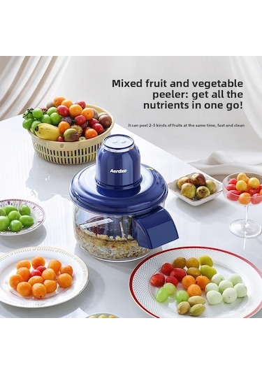 Ev Ve Ticari Kullanım Otomatik Meyve Sebze Soyucu Makinesi Üzüm 21.4 21.4 25.5cm 800g Şeffaf