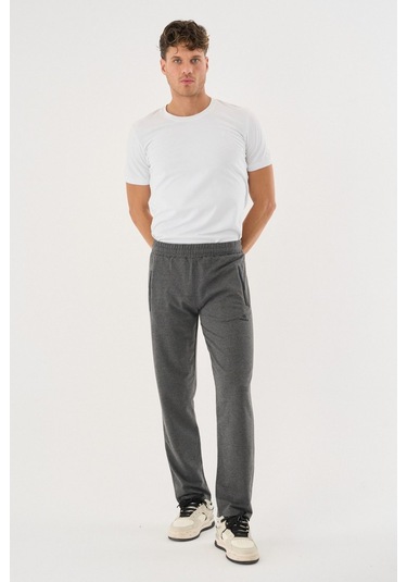 Shooter Sportswear Erkek Antrasit Eşofman Altı Nefes Alabilir Regular Kalıp Lastikli Ayarlanabilir Bel Antrasit