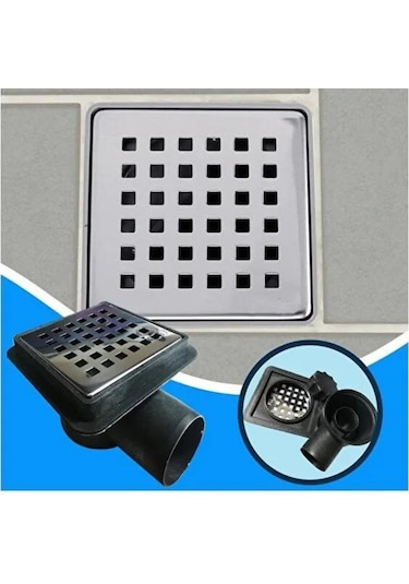 Yayke Banyo Yer Süzgeci Gider Kapağı Krom Izgara Kokusuz Ortam