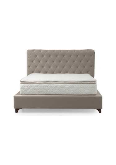 140x200 Deluxe Baza+başlık+yatak Bej