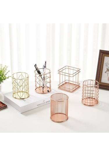 Tongxida Ofis Metal Sepeti Kozmetik Kutusu Kırtasiye Çok İşlevli Demir Depolama Fırça Dövme Bosphorusboutique Bitirme Kalemlik Diğer