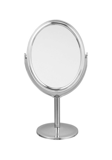 Büro Ev Ofis Kişisel Makyaj Bakımı İçin 10x12cm Oval Tasarımlı Ayaklı Ayna Çok Renkli