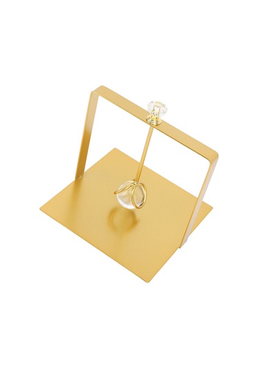 Shineyee Altın Metal Havlu Tutucu, Kaldırmalı Kollü Tasarım, Ev/hotel/restoran İçin Pratik Dekoratif Masaüstü Alet Altın