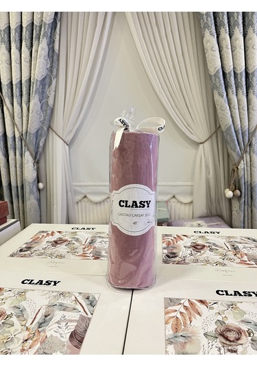 Clasy Minel Tek Kişilik Lastikli Çarşaf Seti Gül Kurusu 100x200 Gül Kurusu