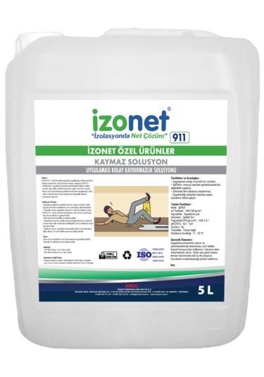 İzonet 911 Kaymaz Zemin Solusyonu 10 Lt