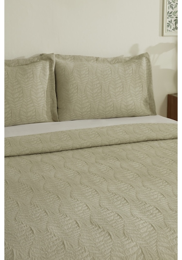 Karaca Home Serenity Çift Kişilik Yatak Örtüsü Seti Adaçayı Adaçayı