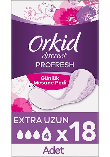 Orkid Discreet Profresh Günlük Mesane Pedi Extra Uzun 18'li