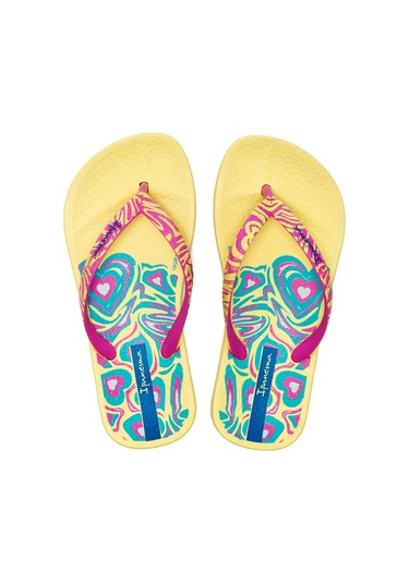 Nostalgic Hearts Çocuk Parmak Arası Terlik Sarı 25/35 Sari