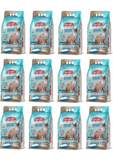 Energy Marsilya Sabunu Kokulu İnce Taneli Topaklaşan Bentonit Kedi Kumu 12 x 10 L
