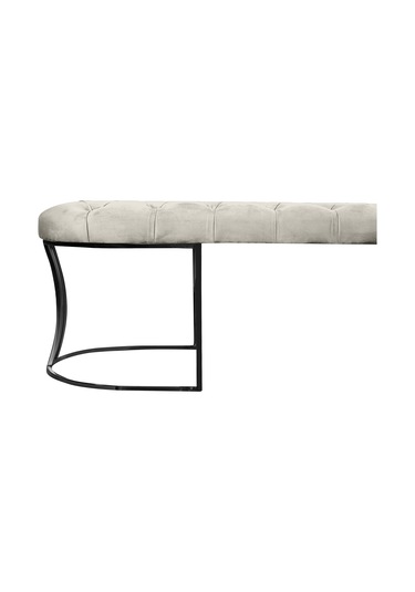 Viego Siyah Bench Puf KREM