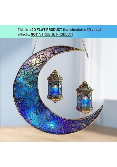 Pazly Tatil Suntek Mübarek Için Eid Dekoru Dekorasyon Cm Ay Asma Akrilik 20x20 Xm 20x20 Cm