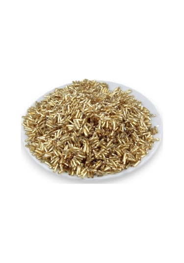 Açık Gold Boru 6x2 Mm Boncuk 100 Gr
