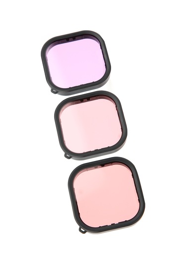 Konesam Telesın Su Altı Renk Düzeltme Filtre Seti - Mor, Kırmızı, Macenta - Gopro 9 Su Geçirmez Kılıf İçin - 5-25m Derinliklerde Renk Tamiri