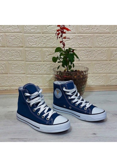 Fiyra 555 Kot Mavi Uzun Unisex Sneaker Keten Spor Ayakkabı 001