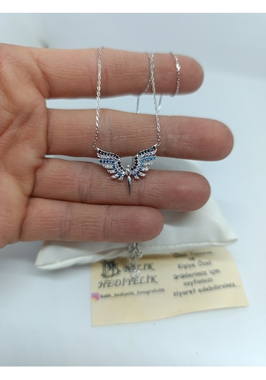 925 Ayar Gümüş Kolye Hediye Kutulu Mikail Melek Modeli -1017 Gümüş