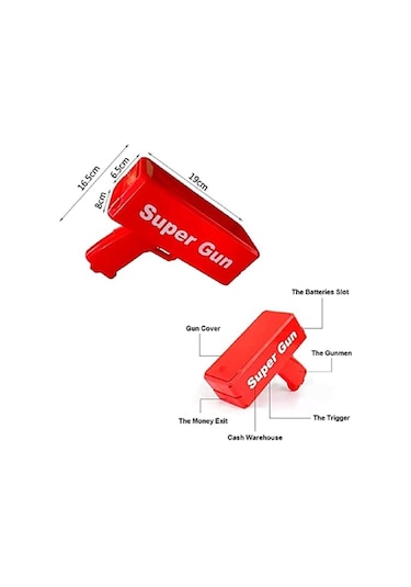 Vıp Otomatik Para Fırlatma Tabancası Yılbaşı Oyunları Yılbaşı Parti Malzemeleri Eğlenceli Tabanca