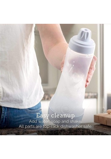 Pazly Krep Hamuru Dağıtıcısı, 1000ml, 10x10x28 Cm, El Kranklı Hamur Karıştırma Şişesi Diğer