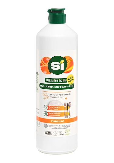 Si Senin İçin %100 Doğal Bulaşık Deterjanı Turunç Yağlı 750 Ml.