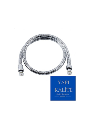YAPI KALİTE Kısa Robot Duş Spiral Hortum 55cm Duş Hortumu Krom