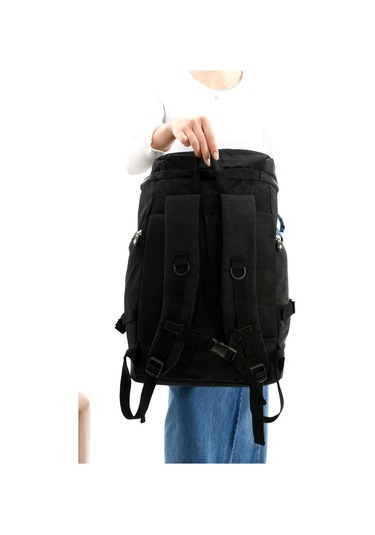 Unisex Dağcı Çantası Kamp Çantası Seyahat Çantası Hafif Klinkır Kumaş Outdoor Çanta 50 30 Cm Siyah