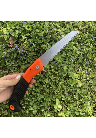 Springsun Katlanır Bahçe Budama Testeresi - Ergonomik Kaymaz Saplı El Tipi Hafif Ağaç Kesme Aleti