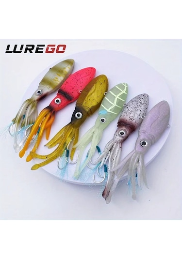 Fochsia Lurego 130g Ağır Yapay Işıklı Ahtapot Yemleri 2 Adet Büyük Sualtı Balıkçılık Yemi