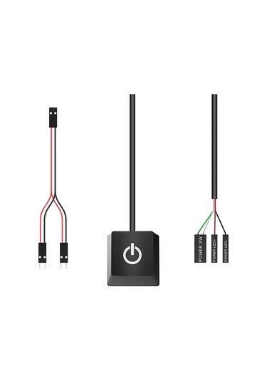 Fosenze Masaüstü Bilgisayar Güç Anahtarı, Mavi Mekanik Tuş, 7 Renkli Işık Efekti, 2m Uzatma Kablosu, Abs Malzeme, Kolay Kurulum