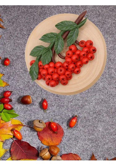 Clayfairy Sonbahar Üvez Salkımı Broşu 259734744 Yeşil