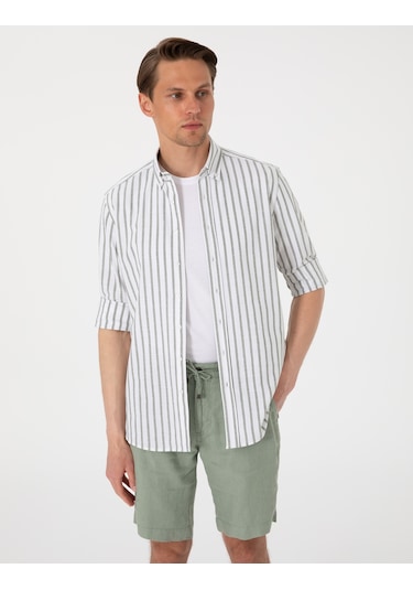 Pierre Cardin Erkek Haki Gömlek Desenli 50307093-vr027 Haki