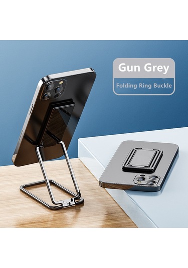 Sihirli Manyetik Araç Telefonu Tutucu Standı Metal Telefon Tutucu 360 Rotasyon Katlanabilir Masa Standı Cep Telefonu Evrensel -