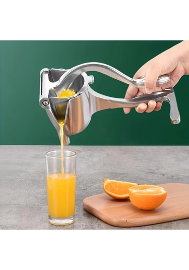 Chuangyinshop Silvery Manuel Sıkacak, Limon Sıkacağı, 4 Mevsim Kullanılabilir Çok Amaçlı Meyve Sıkacak Gümüş