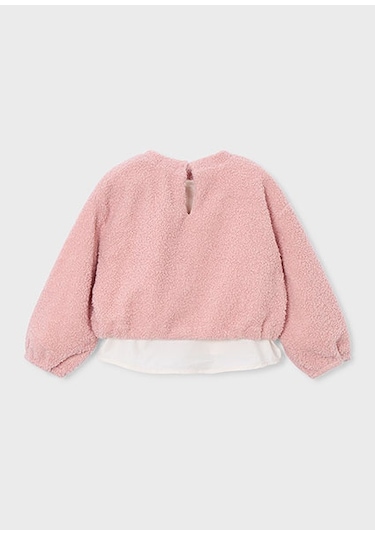 Mayoral Pembe Kız Çocuk Peluş Sweatshirt 4431 Pembe